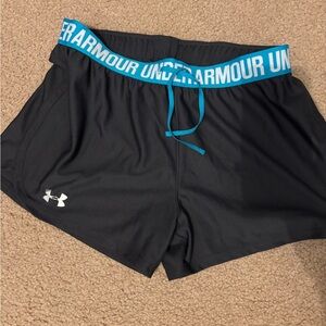 Under Armour Black Athletic Shorts with Adjustable Fit